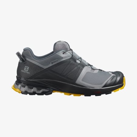 Salomon XA WILD GORE-TEX Mens Hiking Shoes Black/Grey UK OWKQ